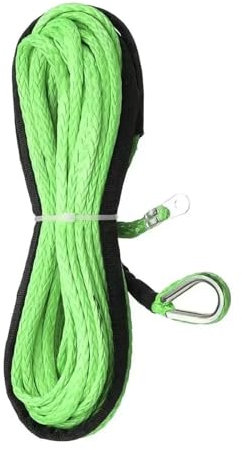 Cavo di recupero for cinghia di traino sintetica fuoristrada da 1/4x50' 7700 libbre, 4WD, ATV UTV con guaina, cavo for verricello, accessori fuoristrada 4x4(Green)