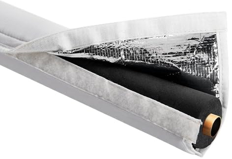 Copertura Isolante Per Tubi Rame Climatizzazione, Dimensioni Tubo 183 x 26 cm, Manicotto a 3 Strati con Protezione UV e Idrorepellente per Sistemi a Pompa di Calore
