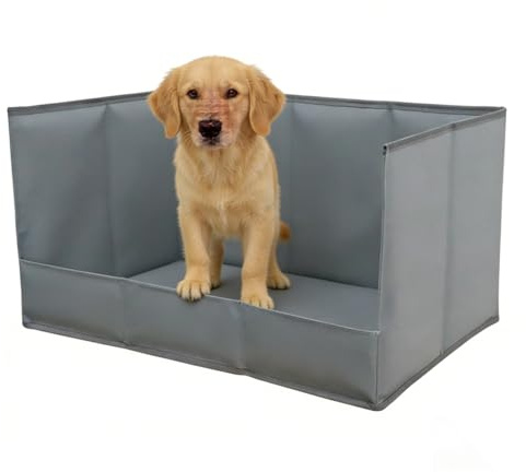Arenero para perros, paredes altas para interiores, aseo, suministros para mascotas, porta pis para perros, arenero para casa, apartamento, salón, balcón, exterior, porche, limpieza del patio