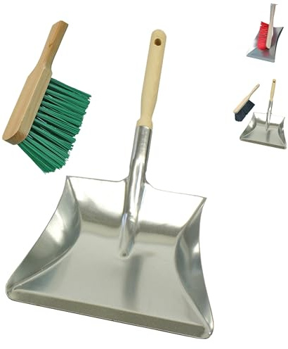 Brushmann Large Dustpan / Hand Shovel and Hand Brush Set (Hard Bristle)