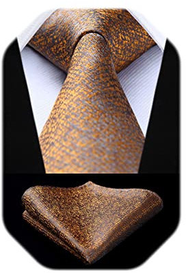 HISDERN Hombres Check Dot Tie Panuelo Wedding Party Corbata y bolsillo Square Set