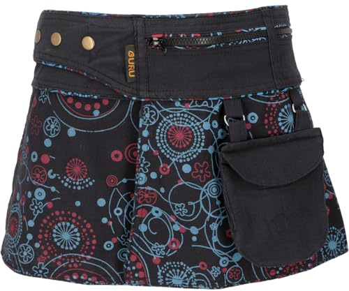 Guru-Boutique, Jupe Portefeuille, Cacheur, Sidebag, Noir, Ducoton, Size:S / M (40), Jupes/courts