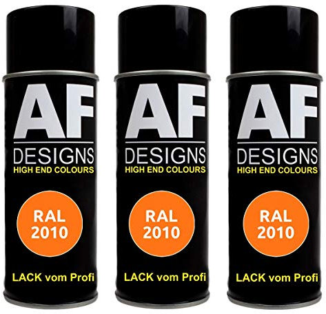 Alex Flittner Designs RAL2010 - Vernice spray per auto, 3 pezzi, colore: arancione scuro opaco