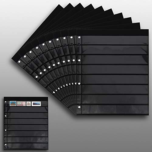 20 Prophila Einsteckseiten 8zeilig, auf 10 doppelseitigen, schwarzen Einsteckblättern