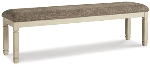 Signature Design by Ashley Bolanburg 65 Farmhouse Upholstered Dining Bench