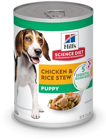 Hill's Science Diet Puppy Wet Dog Food, Chicken & Rice, 12.5 oz. Cans, 12-Pack