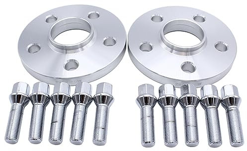 2PC 5x100 Hubcentric Wheel Spacers 15mm with Thread M14x1.5 Hub Bore 57.1mm with Sphere Seat Lug Bolts Compatible with VW 5 Lug for A3 A4 A6 A8 S4 S6 S8 Golf Jetta Passat GTI