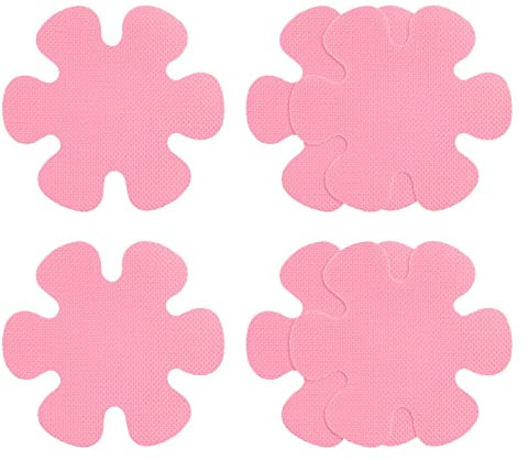 sourcing map 6uds Antideslizante Bañera Pegatinas Baño Ducha Piso 3.94 Antideslizante Pegatina Cinta Flor Estilo Calcomanías para Baño Cocina Bañera Escalones Escaleras, Rosado