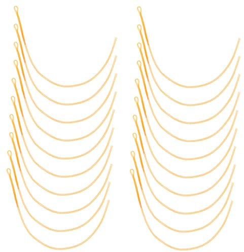 Be In Your Mind 20 Stück Fliegenschnur-Anschlüsse 16,6 Kg Länge 16 cm Aufsteckbarer Vorfachschlaufen-Anschluss Nylon-Angelschlaufen für Schnur-Angelzubehör für Angelbegeisterte Orange