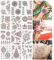 URAQT 12 feuilles Tatouages Temporaires, Marron Rouge Autocollants Faux Tatouage Imperméable Tatouage Ephemere pour Femmes Hommes Enfants et Adultes Éphémères Étanche pour Mariage