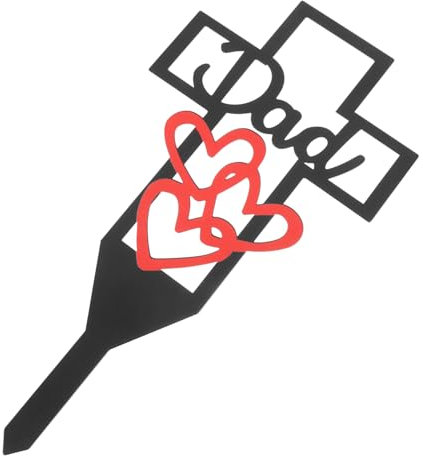 POPETPOP Pieu Décoratif pour Tombeau Ornement Commémoratif pour Cimetière et Jardin Décoration Extérieure