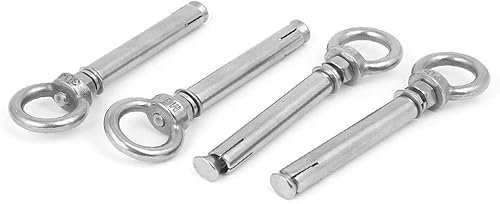 Boulons d'expansion, Câble métallique en vedette en acier inoxydable 304, efficacité fiable, Expansion, bouclier d'ancrage, boulon à œil, filetage M6, 4 pièces