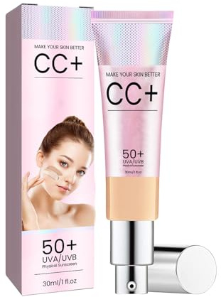 Wonsters CC Cream Color Correcting,pour la correction des couleurs Fond de teint couvrant intégral, Correcteur hydratant longue durée, Fond de teint crème CC Hydratant & Full Coverage