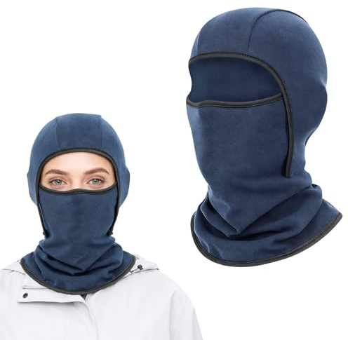 VGMANNTA Cagoule Homme Femme Hiver Polaire Coupe-Vent Respirant Thermique Cagoule Moto Chapeau en Polaire avec Cache Cou Homme pour Sports de Plein Air Cyclisme Randonnée Course sous/sur Casque-N