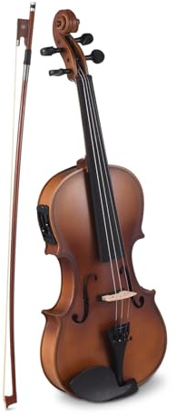 Aramox 4/4 Violino a Grandezza Naturale Set di Violino Acustico Kit di Avviamento in Legno Massiccio Vintage per Studenti Principianti
