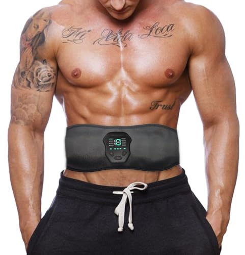 Sucritude Massageur Abdominal | Ceinture Intelligente Avec Télécommande | 19 Niveaux D'intensité Stimulateur Musculaire Intelligent Pour Abdominaux | Pour Sculpter, Perte De Poids, Réduction Cellulite