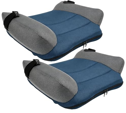 Asiento elevador inflable de 2 uds, asiento elevador cómodo de 19x15 pulgadas, malla antideslizante, portátil para el hogar/coche/viajes