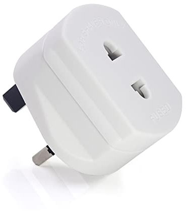 TFUFR Shaver Adaptor Plug UK Charger Adapter, 2 Pin To 3 Pin EU/US to UK Plug Adaptor, Electric Toothbrush Bathroom Socket Adapter Plug UK, EU 2 Pin To UK 3 Pin Adaptor Plug Converter
