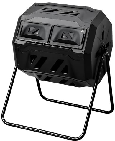 Lanco - Cubo para fertilizar 160 litros. Contenedor de Compostaje para Hacer Fertilizante. para Aceleración Compostaje y Sostenibilidad Ambiental. Color Negro.