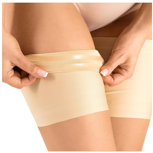 futuro fashion Bandas elásticas para muslos para mujer, antirozaduras, elásticas, protector de satén de muslo, bandas antideslizantes de silicona para frotar, bandas para rozaduras de piernas contra