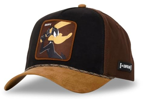 Capslab Daffy Duck Looney Tunes Velours Schwarz Braun Verstellbare Snapback Cap - One-Size