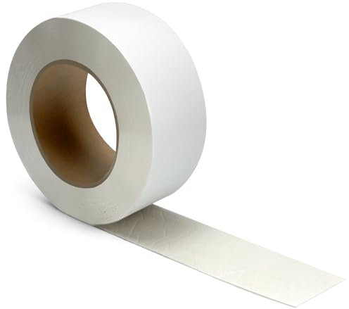 QWORK® Cinta Butilo, 5 cm x 10 m Cinta Impermeable Autoadhesiva Blanca para Fugas, Cinta Selladora para Techos, Tuberías