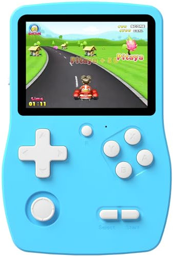 Aojiao 32 Bit Handheld Games Consoles for Kids Preloaded 139 Video Games, Portable Gaming Player with 3.0 IPS Screen and Rechargeable Battery, Mini Travel Games Gifts Toys for Boys Girls (Blue)
