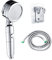 Uonlytech Colocar Cabezal De Ducha Tipo Lluvia Sostuvo Baño Ducha Desmontable Agua Rociar Bidé Grifo Cabezal De Ducha Presurizado Componente De Ducha Silver