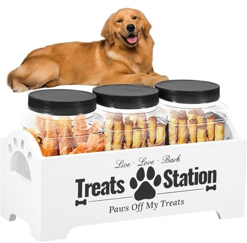 Celuicion Contenitore ermetico Per Dolcetti Per Cani,3 Pezzi Scatola Di Immagazzinaggio Con Organizzatore,Scatola Ermetica Per Cibo Canino | Per Cucina Guardaroba