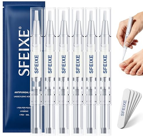 SFEIXE FSA Eligible HSA Toenail Fungus Treatment Extra Strength Pen – Maximum OTC with 25% Undecylenic Acid for Thick, Nail Strengthener and Growth, for Broken, Discolored Nail & Ingrown