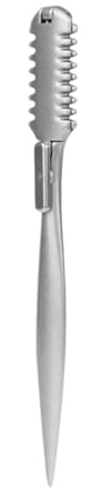 KICHOUSE Haarschneidekamm Metall Haarverdünnungskamm mit Tasche Haarspitzentrimmer Ponyfransen Trimmer für Friseure und Haarstyling