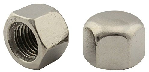 Hutmuttern (niedrige Form) - M6 - (200 Stück) - DIN 917 - Sechskant-Hutmuttern - Edelstahl A2 (V2A) - SC917 - SC-Normteile