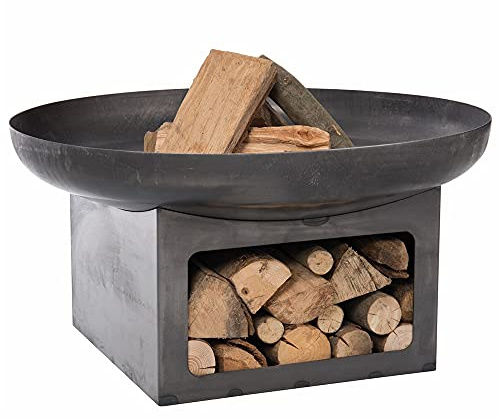 RedFire 81024 Juva Eldstad i metall, Svart, 80 cm