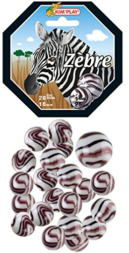 Kim'Play- Set di 20+1 palline, Zebra, 500839