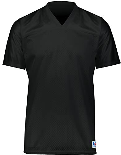 Russell Athletic Mens Solid Flag Football Jersey, Black L