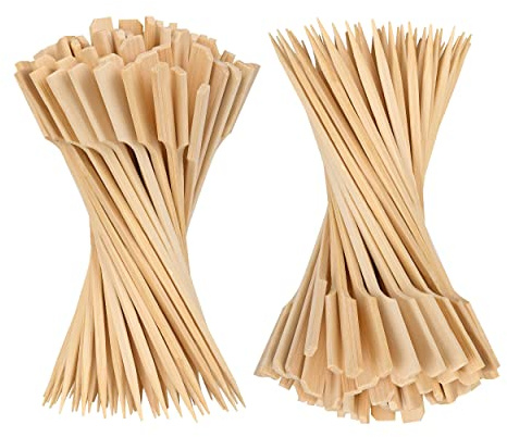 Bamboo Skewers 6 Inch, 200 PCS Cocktail Skewers for Appetizers, BBQ, Fruit Kabobs, Sandwich, Drink