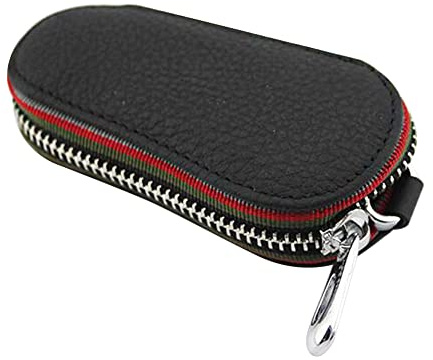 iSpchen Portachiavi In Vera Pelle,Custodia Per Chiavi Per Auto,Pu Pelle Astuccio Portachiavi Caso Chiave Mini Raccoglitore Chiave Antigraffio Borsa Portachiavi Con Cerniera e Moschettone