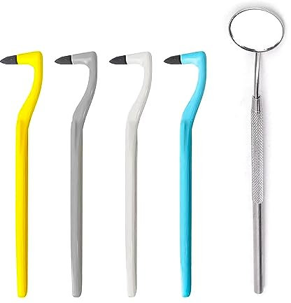 KALUROIL 9 PCS Rimuovi Tartaro Denti Kit per Sbiancamento Denti Professionale - Rimuovi Tartaro e Macchie di Caffè, Tè e Tabacco - Spazzolino Antiscivolo