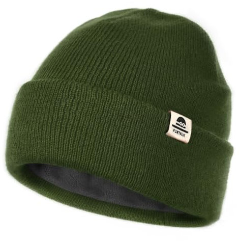 FURTALK Unisex Baby Kleinkind Kind Beanie Strickmütze mit weiches Fleecefutter Warme Wintermütze für Mädchen und Jungen