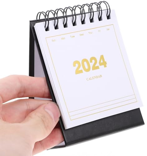 Mini-Tischkalender 2024 Kleiner Tischkalender Dekorativer Monatskalender Dekoration Für Zuhause Und Büro