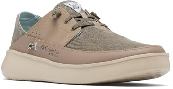 Columbia Mens PFG Boatside Relaxed Non Slip Boat Shoe, Wet Sand/Crushed Blue, 12