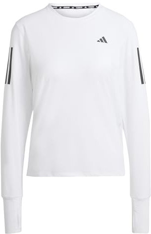 adidas Women's Own The Run Long Cuff Sleeve Tee, White, L