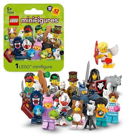 LEGO Minifiguren, Serie 27 Überraschungsbox mit 1 Figur zum Sammeln für Kinder, z.B. Wolfbändiger, Piratin, Steampunk-Erfinder, Geschenk für Jungen und Mädchen ab 5 Jahren 71048