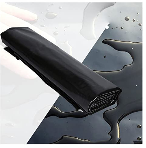 Fodera per laghetto in HDPE 8 x 10 m, impermeabile, preformata, per fontane a cascata e ruscelli, rivestimento nero per stagno per un facile taglio e installazione pieghevole.