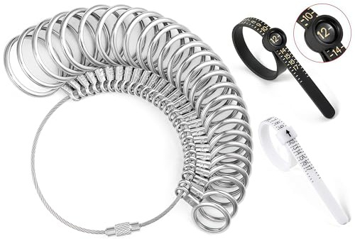 Set di misuratore anelli di misura anelli dito italiano di dimensioni misura anelli misuratore anelli dita italiano strumento a nastro Standard EU, UK, US