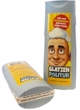 Vernis chauve - Le gel douche légendaire pour homme pour des têtes brillantes et brillantes et un humour soigné. Idée cadeau unique et cadeau pour homme