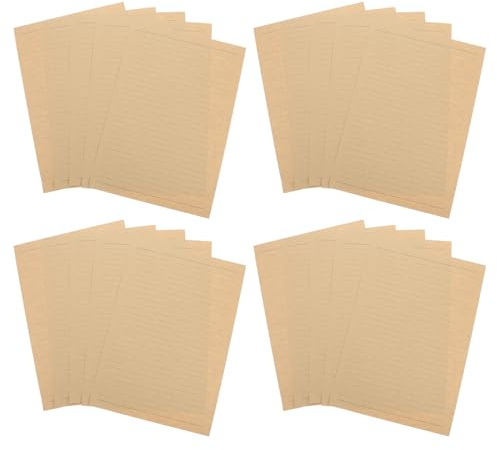 ARTIBETTER 50 Sheets Vintage Lined Kraft Letter Writing Paper B5 Retro Stationery Paper for Handwriting Office Letter Writing and Correspondence