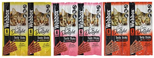 Webbox Cats Delights Tasty Stick Treats - Variety Pack