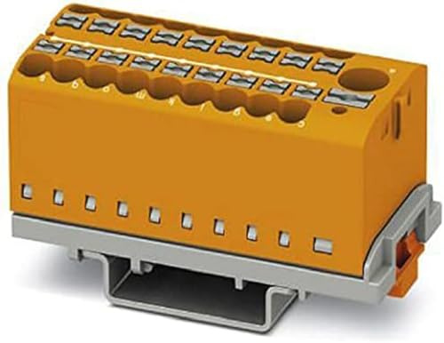 PHOENIX CONTACT PTFIX 6/18X2.5-NS35 OG Distribution Block with Vertical Alignment and Integrated Feed 690 V 24 A Number of Connections 19 Cross Section 0.14 mm²-4 mm²