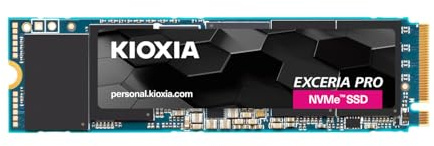 KIOXIA EXCERIA PRO NVMe SSD, M.2 2280 Form Factor, 1TB, 7300MB/s, 800,000 IOPS, PCI Express 4.0 Technology